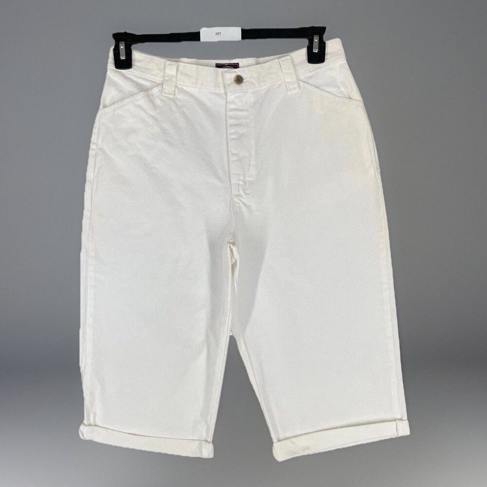 Riders Casuals Capris Womens 10 M White Denim High Rise Cropped Pants